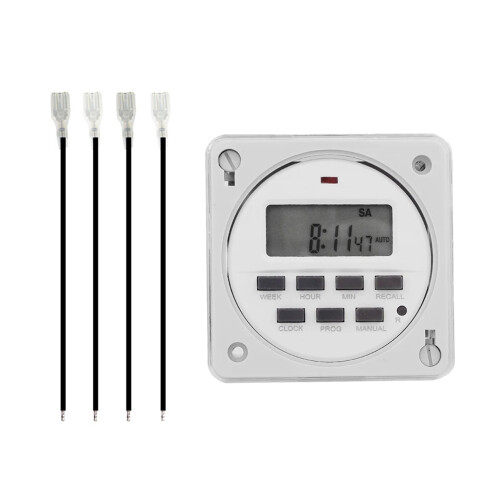 CN101A LCD Timer Switch for Street Lights and Billboards Programmable 16 On/Off Settings Rechargeable Battery Backup 2