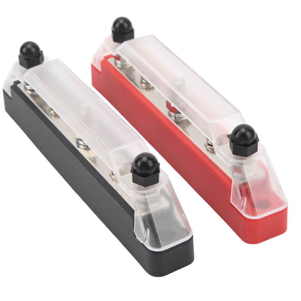 150A Bus Bar Dc 12V-48V Power Distribution Block M6 Stud Red/Black 4391369817726