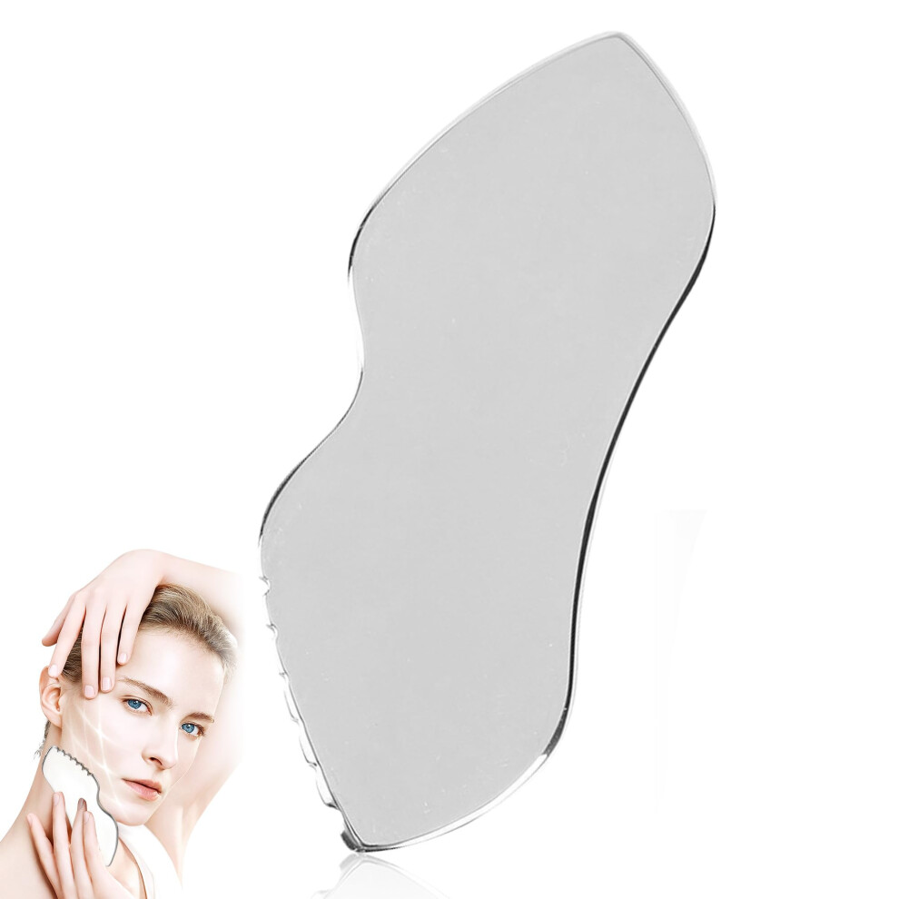 Stainless Steel Gua Sha Face Sculpting Tool for Jawline, Puffiness, Cooling Massage and Cellulite