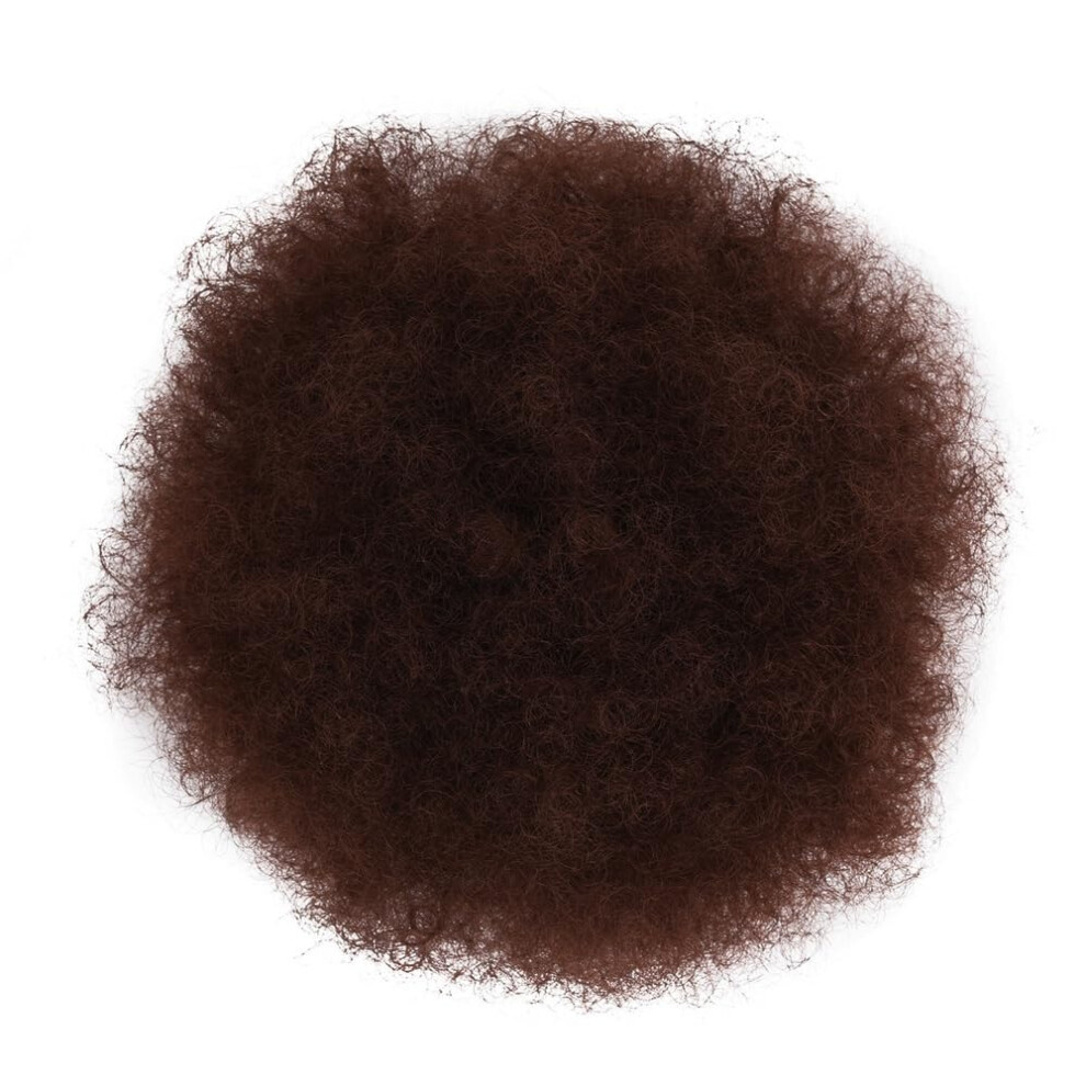 Unisex Afro Puff Ponytail Kinky Curly Drawstring Hairpiece Synthetic Bun Extension Natural Look #33