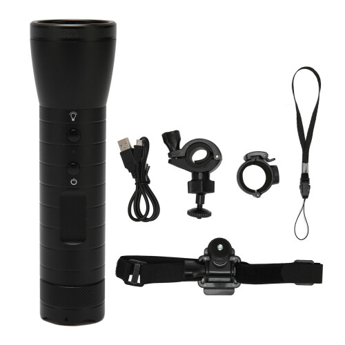 1080P LED Flashlight Video Camera 5 Modes 2200mAh 120 Waterproof 1
