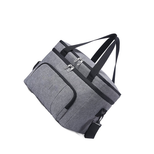 Lunch Bag Oxfords Fabric Thermal Layer Designs-Light Grey