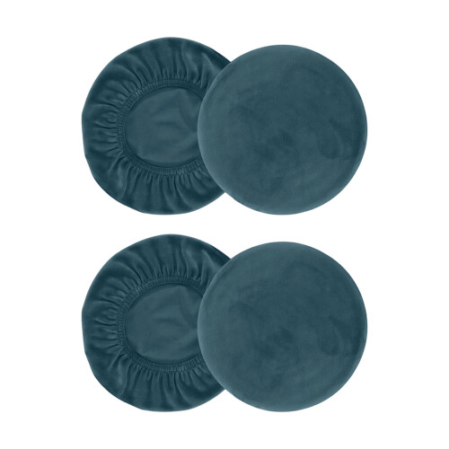 European Elegant Sofa Slipcovers With Silver Velvets-Deepblue