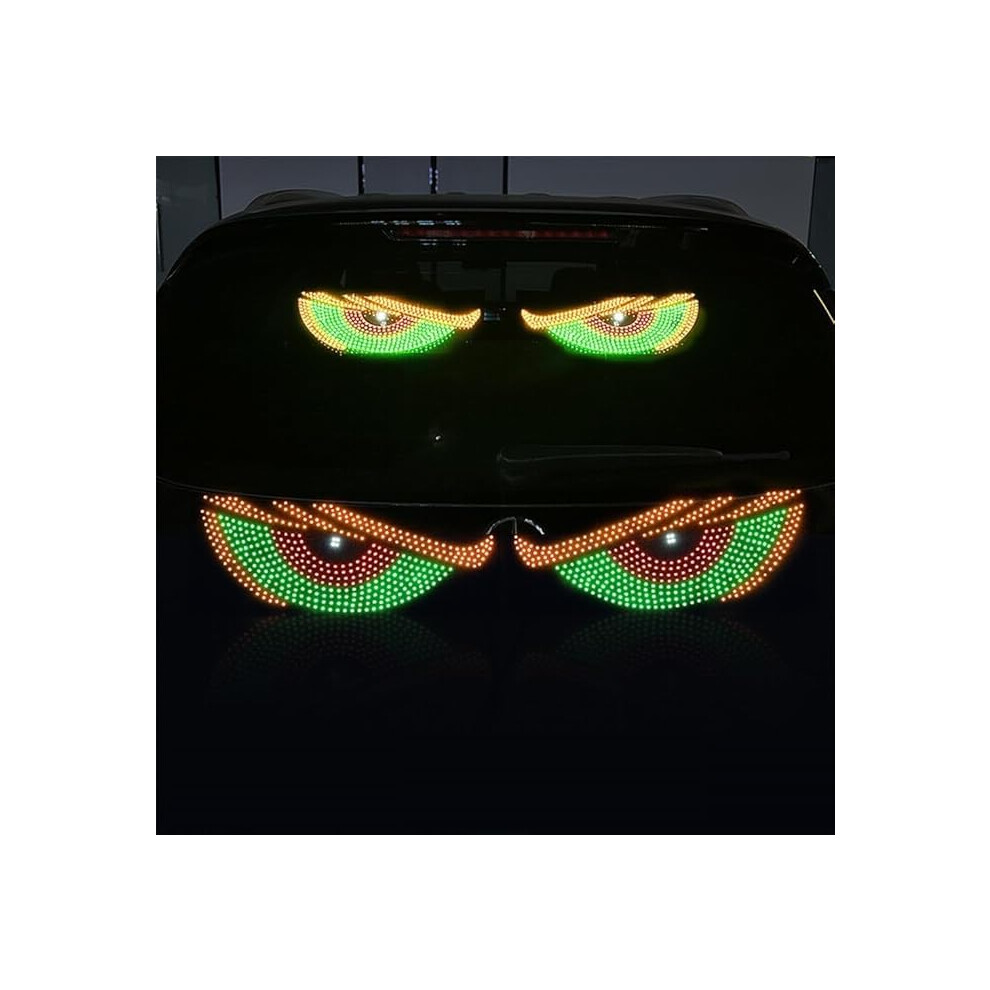 Led Car Window Display With Dynamic Devil Eyes, Usb Powered Flexible Screen For Cars And Trucks 9426802480498
