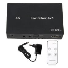 Powered HDMI Splitter With 4K Resolution And Full HD Support 3D Support HDMI Splitter High Compatibility Plug And Play EDID Management Downscaling