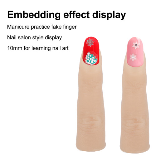High Simulation Bendable Silicone Nail Practice Finger for Training 1