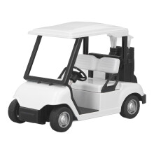 Carrinho de golfe de brinquedo em metal fundido com tacos, modelo mini em escala 1:20, veículos de fricção para decoração com tema de golfe,