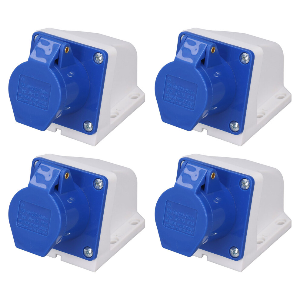 Ip44 Waterproof 3-Pin Industrial Power Socket 220Â250V 16A 3381369821046
