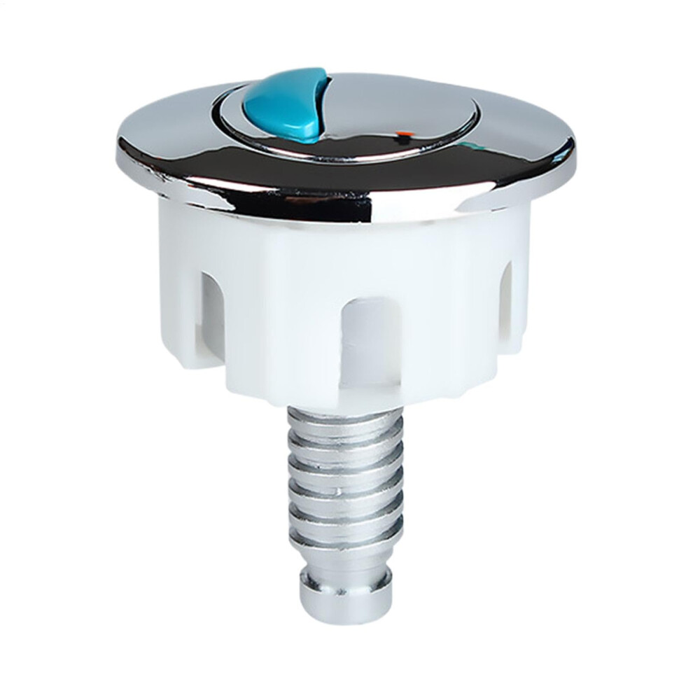 Toilet Push Button Round And Oval Flush Button Silver Compatible With Most Toilet Tanks 9189345254819