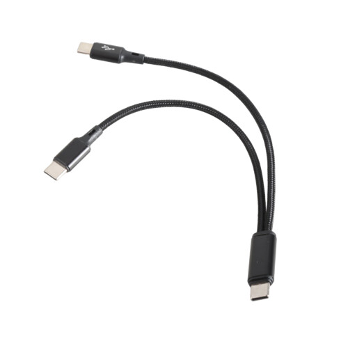 Câble répartiteur de charge rapide USB Type C à 2-0,2m Noir
