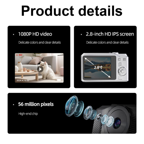 Reisvriendelijke digitale camera met-Zilver 2