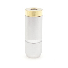 Set of 2pcs 3.5mm Sound Female Plug 4 Poles-sand silver