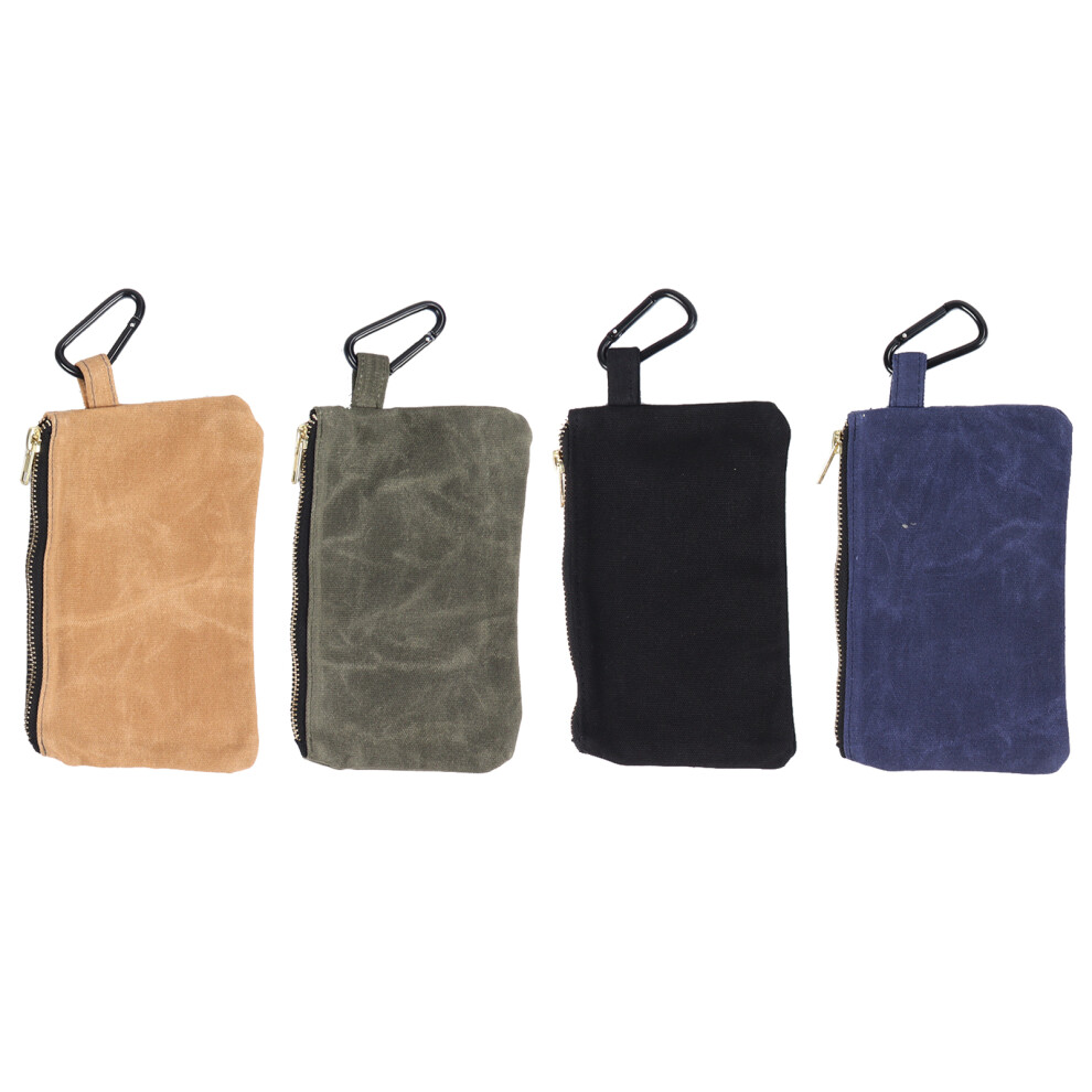 Water Resistant Canvas Pouches Heavy Duty Zipper Tool Pouches Waxed Canvas Tool Bags For Travel Accessories Versatile Canvas Utility Bags Suitable 9441426011934