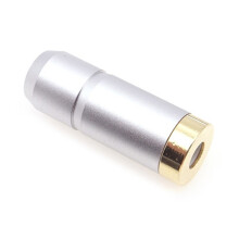 2 stks Standaard 3.5mm Vrouwelijke Plug Adapter 3.5-zand zilver