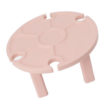 Tragbarer pinker outdoor Klapptisch mit Weinglas-Halter, 347g, PP