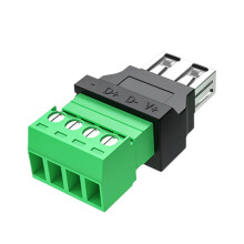 USB 2.0 mannelijke en vrouwelijke connector USB-vrouwelijk hoofd
