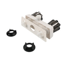 Vanne de douche pour camping-car, mitigeur double à 4" avec commandes séparées, blanc