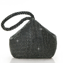 Women's Rhinestone Clutch Evening Bags Sparkly Glitter Triangle Purse for 1920s Party Prom Wedding Crystal Clutch Prom Bag