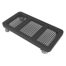 PC Tower Stand with Lockable Wheels for Under Desk Storage and Mobility 450mm x 250mm Black