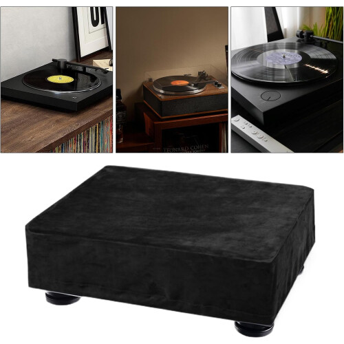 Turntable Cover Protective Sleeve For Turntables Soft Audio Stereo Case Black DJ Studio Use 2