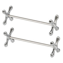 2pcs Metal Chopstick Rest Tableware Holder for Dining Table Spoon Fork Stand Prevents Rolling