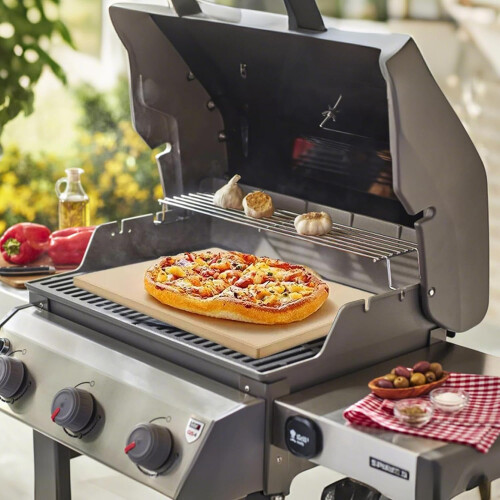 Pizza Stone For Oven Ceramic Rectangular 265x255x8mm Thermal Baking Tray For Cooking And Grilling 1