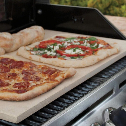 Pizza Stone For Oven Ceramic Rectangular 265x255x8mm Thermal Baking Tray For Cooking And Grilling 2