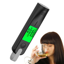 Accuracy USB Rechargeable Breathalyzer with LED Display Quick Response Alcohol Tester Black