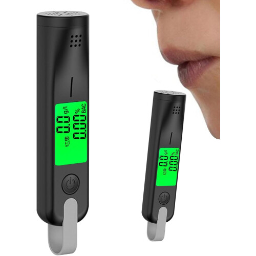 Accuracy USB Rechargeable Breathalyzer with LED Display Quick Response Alcohol Tester Black 1
