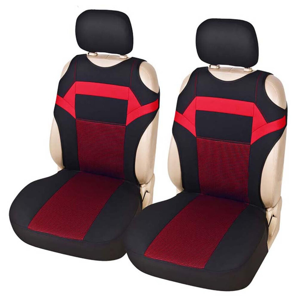 Car Seat Covers For Mg Hs 20132026 Front Seats Universal Driver And Passenger Set For Cars Trucks Suvs Vans Red 9426802483727