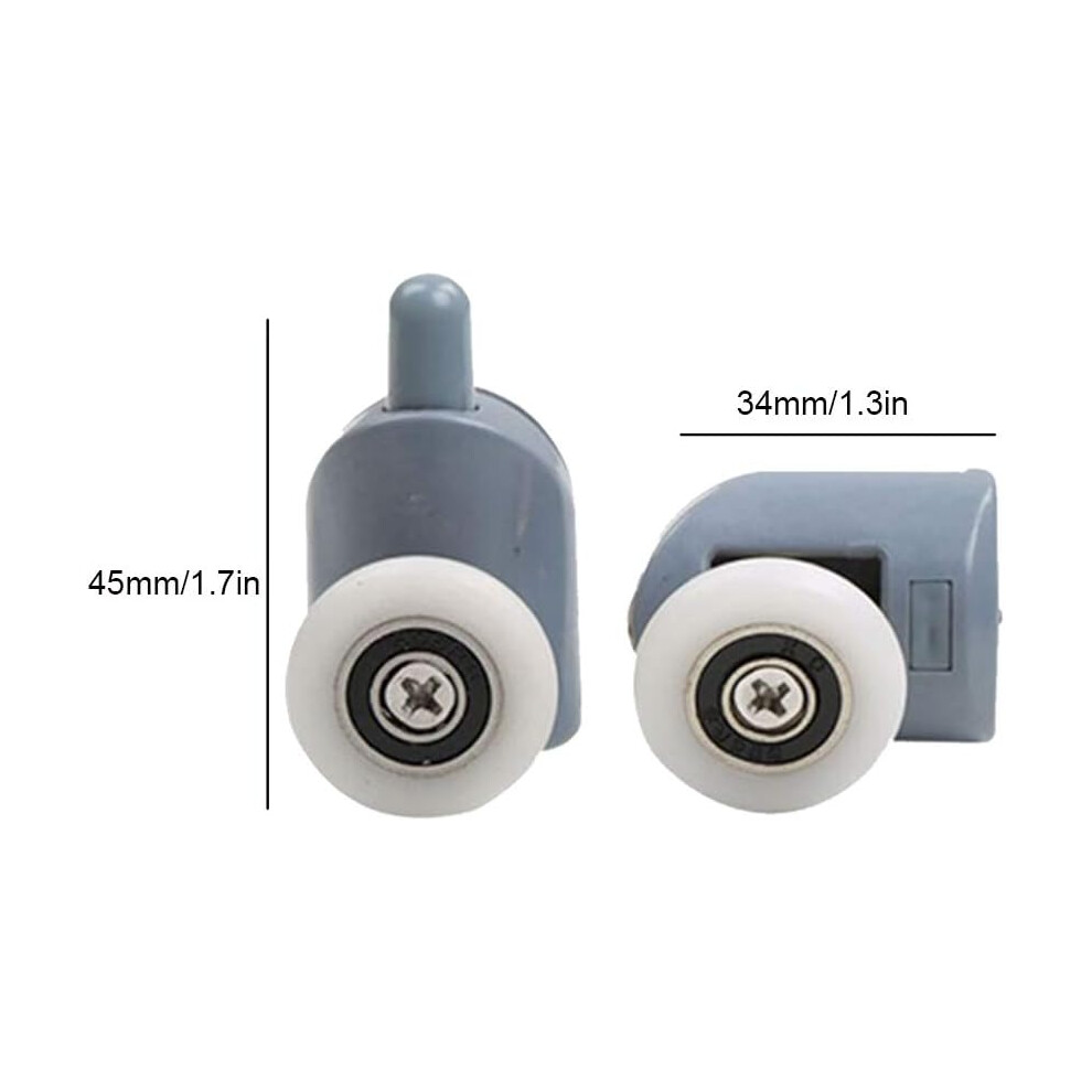 Shower Door Rollers, Universal Fit Curved Shower Doors, Ultra-Quiet Silent Operation Replacement Set For High Humidity Environments, Adjustable And 9169997994769