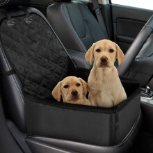Ultrastabilt bilsetetrekk til hund, beskyttende vanntett, sklisikkert trekk for små og mellomstore kjæledyr, 2-i-1-design med sele for