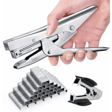 Kompatybilny ze zszywkami Heavy Duty, mechanizm szybkiego ładowania, zszywacz Heavy Duty, typ szczypcowy do idealnego częstego zszywania, metalowa