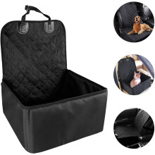 ComfortRide: Robuuste autostoel voor honden, waterdichte autostoel voor huisdieren, eenvoudige montage, antislip achterkant, luxe gewatteerde stof