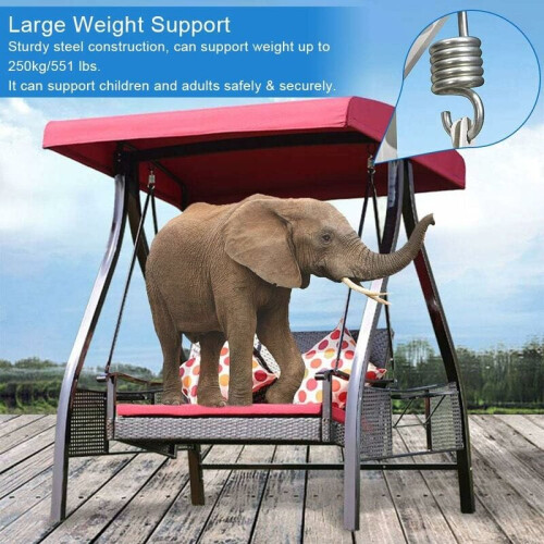 Heavy Duty Spring for Hammock Chairs, Easy Installation Suspension Hooks for Versatile Usage Scenarios 2
