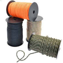Paracord versatil, nailon fabricat în SUA, cu construcție rezistentă din 7 fire, verde militar, lungime 100 m, diametru 4 mm, partenerul tău