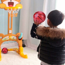 Noiseless Design Inflatable Mini Hoop, Silent Basketball With Vacuum Compression Packaging For Toddlers And Children Promotes Hand Eye Coordination