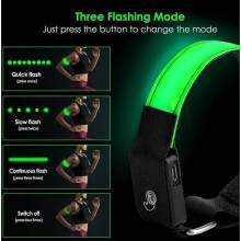 Περιβραχιόνιο LED για λάτρεις της υπαίθρου, επαναφορτιζόμενος και αδιάβροχος