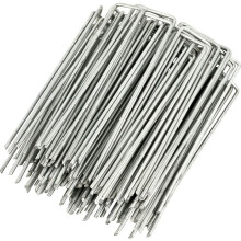 Landscape Fabric Staples 6 Inch, Easy Insertion U-Shaped Fixing Anchors for Garden, Lawn, Yard Projects, Anchoring Weed Barriers, Ground Covers,