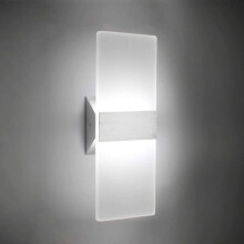 Akrylbelysning Modern vägglampa 12W LED-vägglampa Kallvit 6000K, Väggmonterad design Upp- och nerbelysning för inomhusbelysning
