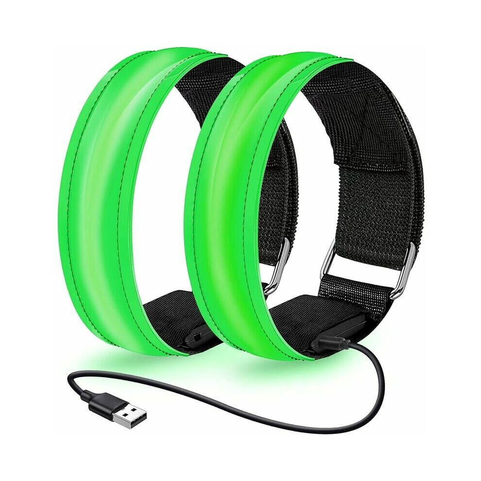 Safety Bracelets For Running, Led Slap Armband For High Visibility, Reflective Belt Adjustable For Men Women Kids, 360 Degree Visibility Rechargeable 9128293092159