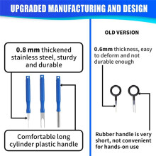 21-Teiliges Auto-Klemmen-Entfernungswerkzeug-Set, Kabelstecker, Abzieher, Elektrischer Draht, Crimp-Stecker, Pin-Entferner, Blau