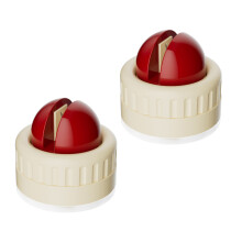 Pack of 2 Quick Grinding Stone Nonslip Suction Base-Red