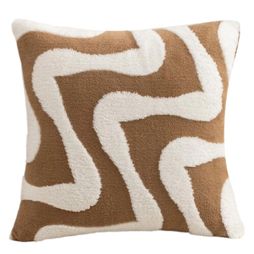 Soft Velvets Pillowcase Fabric Easy Maintenance Bedroom-brown