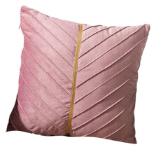Fluwelen kussenhoes met verborgen ritsen, stof, meerdere-Roze