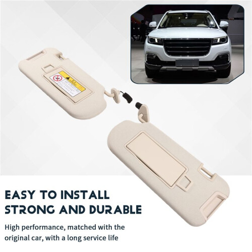For Hover  H7 Car Interior Sun Visor Front Sun Shield Auto Inner Sunshade Antidazzle Visor Assy Beige 2