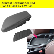 Auto-Mittelarmlehnenbox + Gummipolster für X1 F48 F49 F39 F45 51169317571 51169359963 51169387378 Armlehnen-Aufbewahrungsbox