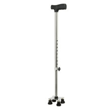 Adjustable Quad Walking Cane for Seniors with Extra Stable NonSlip Base and Comfort Grip Handle