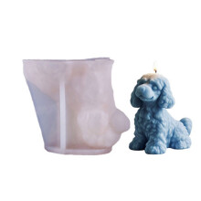 Hundefigur-Silikonform für Epoxidharzherstellung,-Pudelwelpe