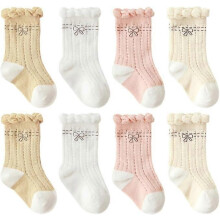 Newborn Baby-girls Socks and Bow Infant Toddler Ankle Socks 1-3T